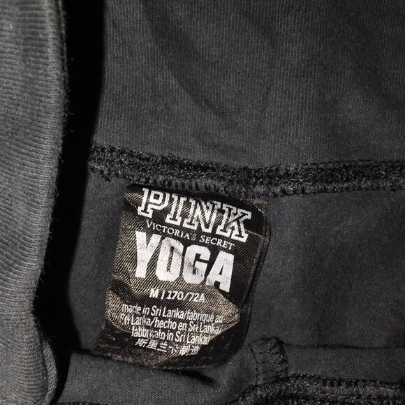 Victoria's Secret PINK Yoga Size Medium Black High Rise Leggings - Picture 2 of 2